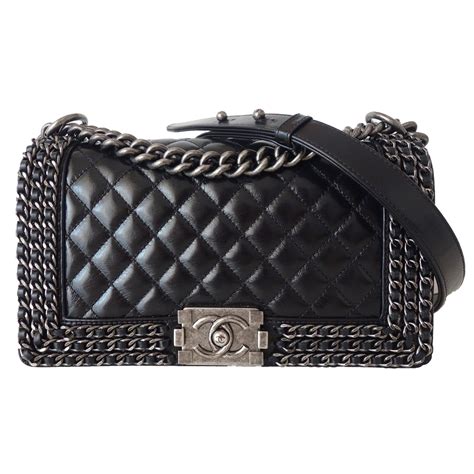 chanel boy bag black 2012 limited edition|Chanel boyfriend bag.